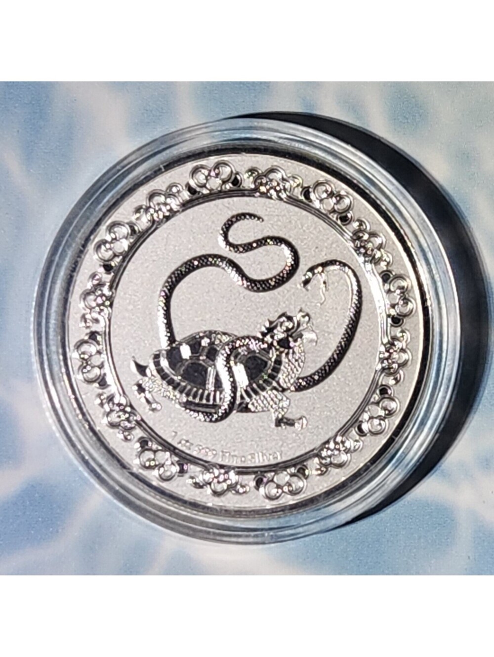 BLACK TURTLE Celestial Animals 2021 1 oz .999 Fine Silver Round New Capsule NIUE